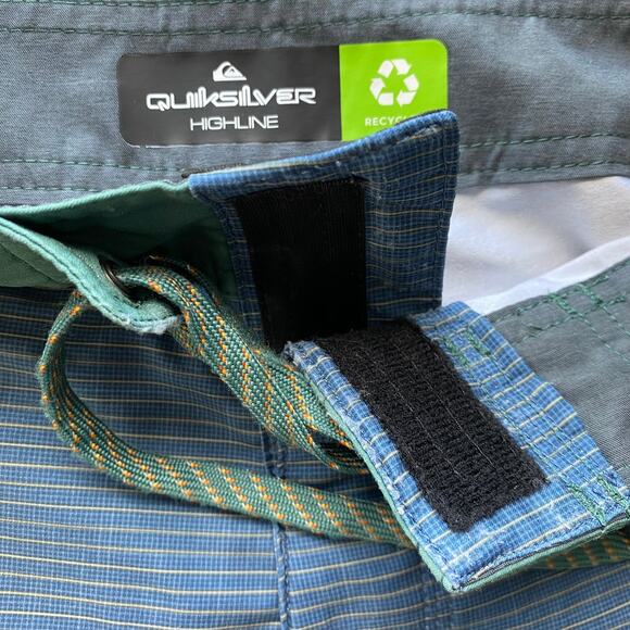 Quiksilver Highline Surfsilk Boardshort Men Swim Trunks Size 30 Blue Colorblock - Picture 5 of 10